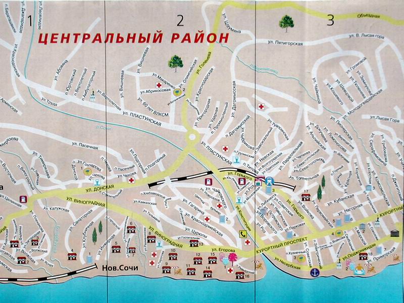 Карта лазаревского района сочи